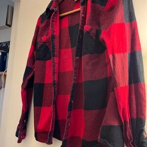 Natural Reflections Red and Black Checkered Shirt